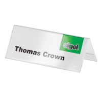 Sigel porte-nom de table transparent 100 x 60 mm (10 pièces) 208701