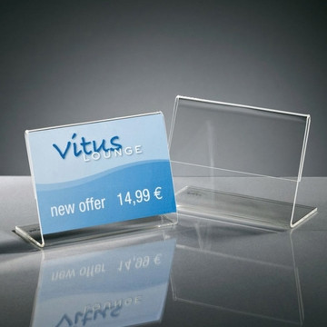 Sigel présentoir info/prix acrylique 90x60mm (10 pièces) 208712 - 1