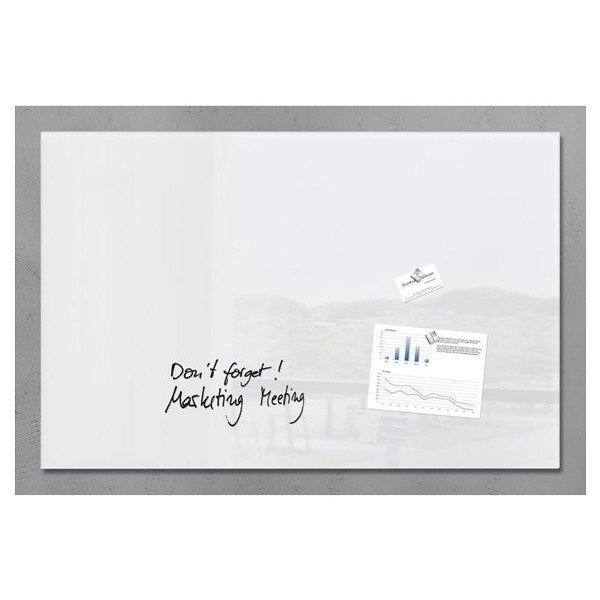 Sigel tableau en verre magnétique (100 x 65 cm) - blanc 208802 - 1