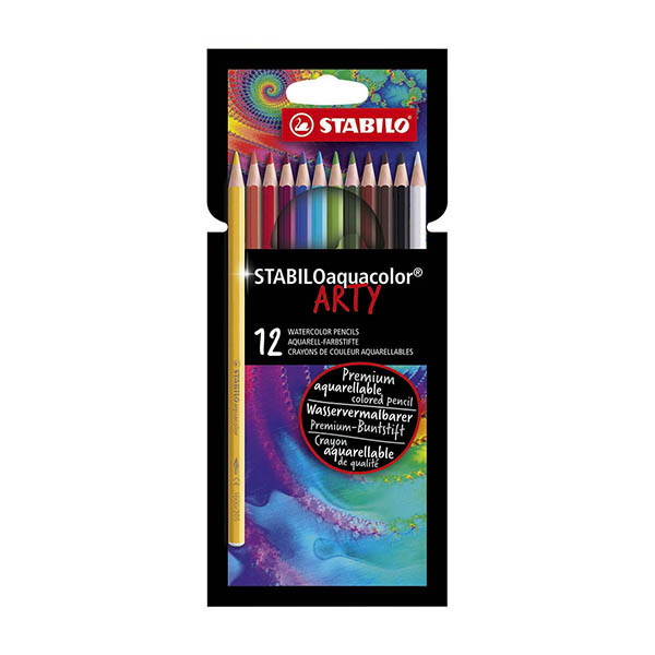 Stabilo Aquacolor ARTY set de crayon aquarelle (12 pièces) 206152 - 1