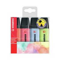 Stabilo BOSS Pastel surligneur (rose, rouge, citron vert, bleu) 206310