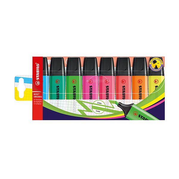 Stabilo BOSS surligneurs assortiment (8 couleurs) 206308 - 1