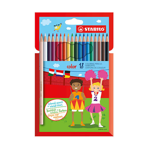 Stabilo Color crayon de couleur (18 pièces) 206305 - 1