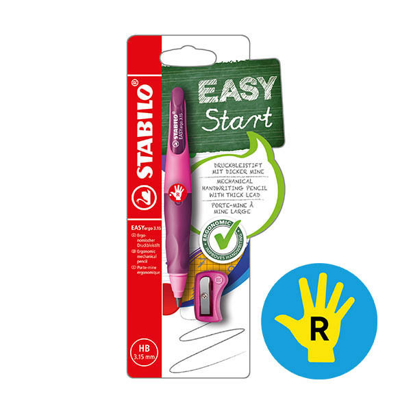 Stabilo Easy Ergo portemine 3,15 mm pour droitiers - rose 206275 - 2