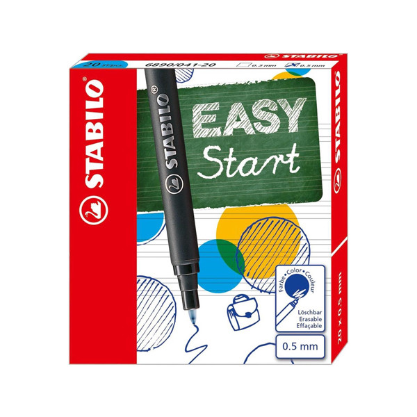 Stabilo Easy Original recharge stylo roller moyen (20 pièces) - bleu 200101 - 1