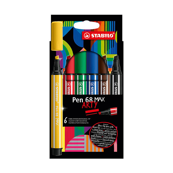 Stabilo MAX ARTY 68 feutres de coloriage (6 pièces) 206113 - 1