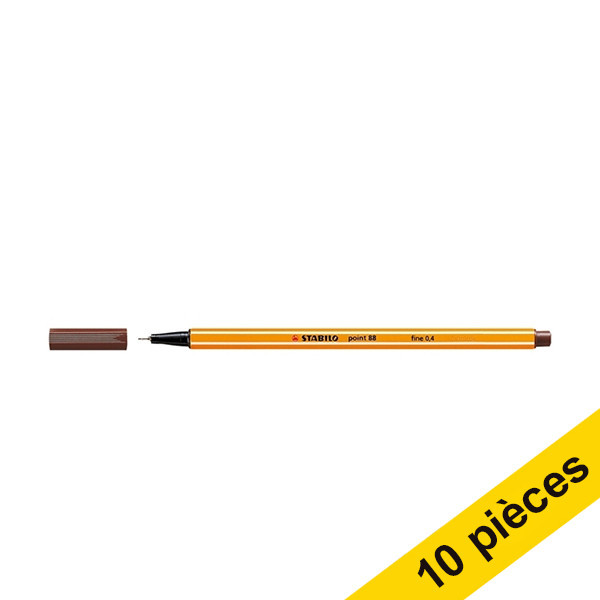 Offre : 10x Stabilo Point 88 feutre à pointe fine - marron 200228 - 1