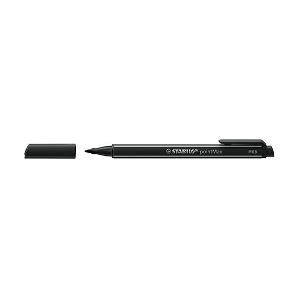 Stabilo PointMax stylo-feutre pointe fine - noir 206114 - 1