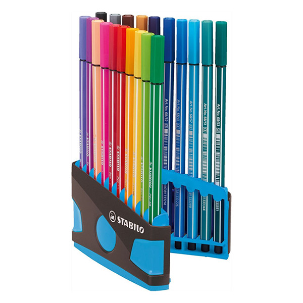 Stabilo Point 68 ColorParade ensemble de stylos-feutres (20 pièces) - bleu/gris 200197 - 1