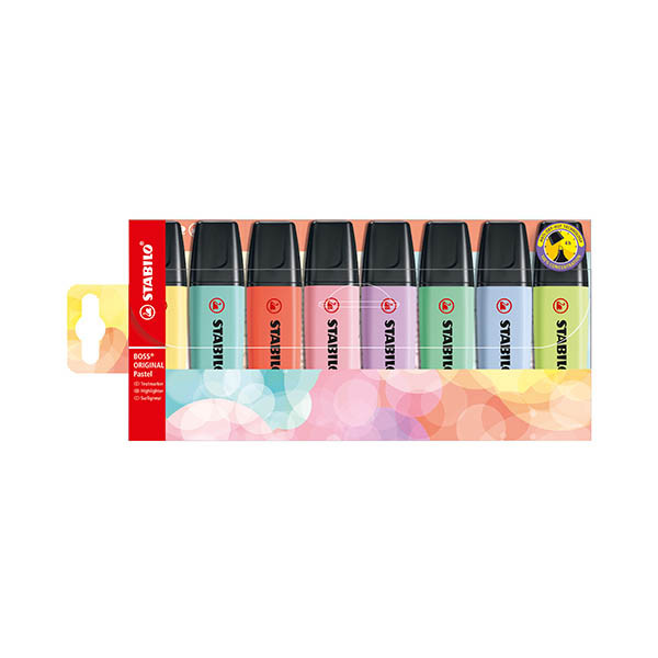 Surligneurs Stabilo BOSS Pastel assortis (8 couleurs) 206312 - 1