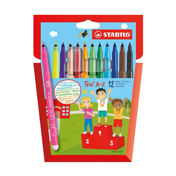 Stabilo Trio A-Z feutres (12 pièces) 206284 - 1