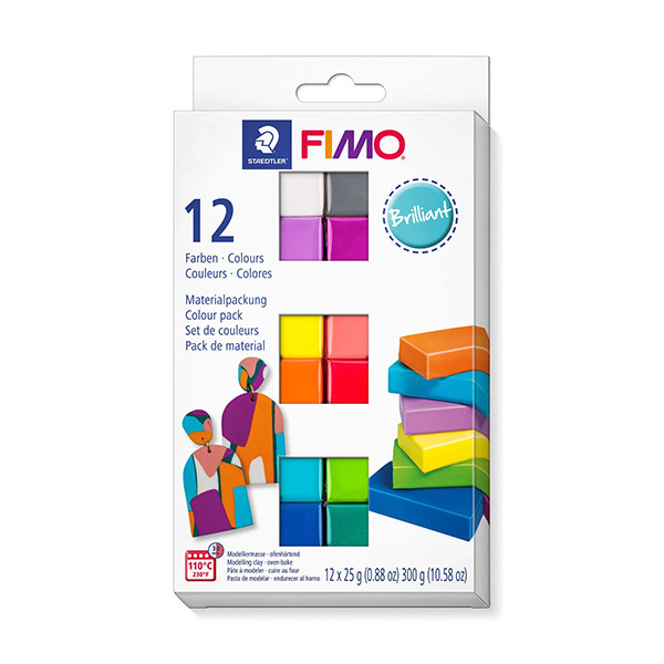 Fimo soft brillant pâte à modeler 25g (12 pièces) 209647 - 1