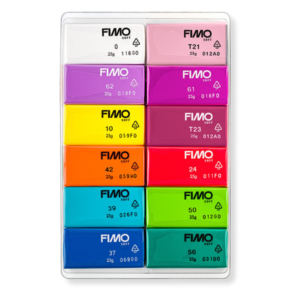 Fimo soft brillant pâte à modeler 25g (12 pièces) 209647 - 2