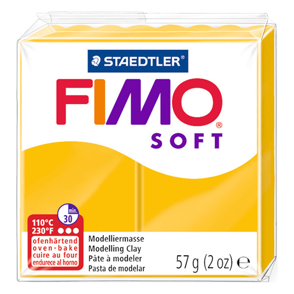 Fimo soft pâte à modeler 57g - 16 jaune soleil 424538 - 1