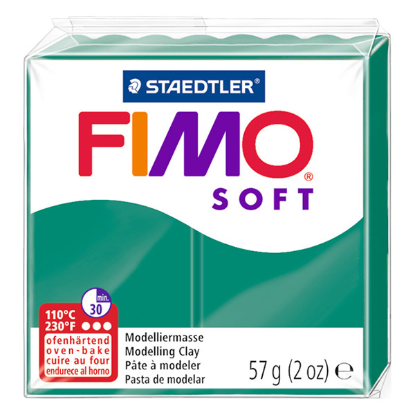 Fimo soft pâte à modeler 57g - 56 émeraude 424554 - 1