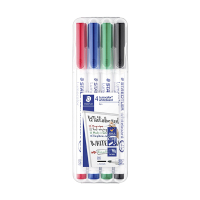 Staedtler Lumocolor 301 marqueur pour tableau blanc 4 pièces (1 mm ogive) - couleurs assorties 209622