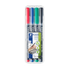 Staedtler Lumocolor 313 marqueur permanent 4 pièces (0,4 mm ogive) - couleur assorties 209623 - 1