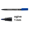 Staedtler Lumocolor 317 marqueur permanent (1 mm ogive) - bleu 424743 - 1