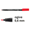 Staedtler Lumocolor 318 marqueur permanent (0,6 mm ogive) - rouge 424734 - 1