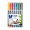 Staedtler Lumocolor 318 marqueur permanent 8 pièces (0,6 mm ogive) - couleurs assorties 209624 - 1