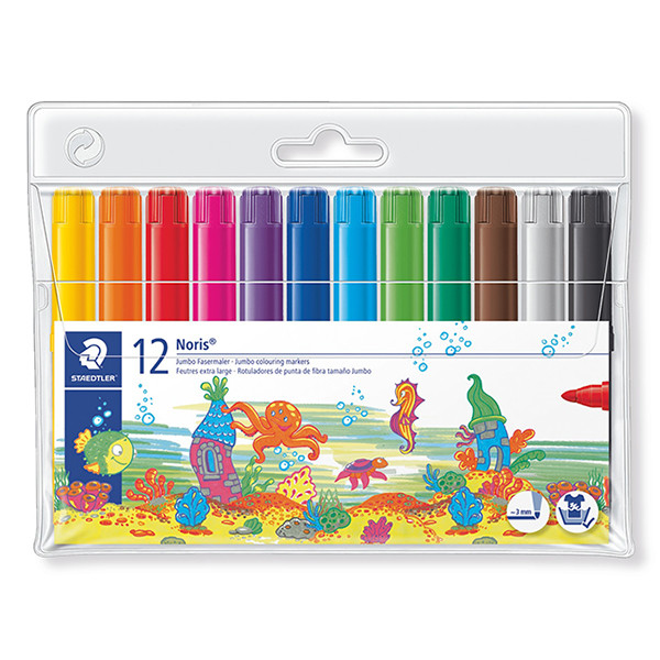 Staedtler Noris 340 Jumbo feutres de coloriage (12 pièces) 209520 - 1