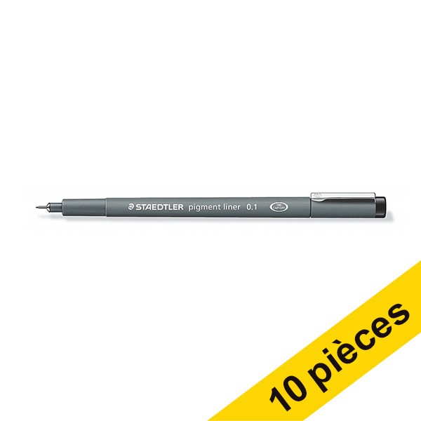 Offre : 10x Staedtler Lumocolor 308 feutre à pointe fine (0,1 mm) - noir 209656 - 1