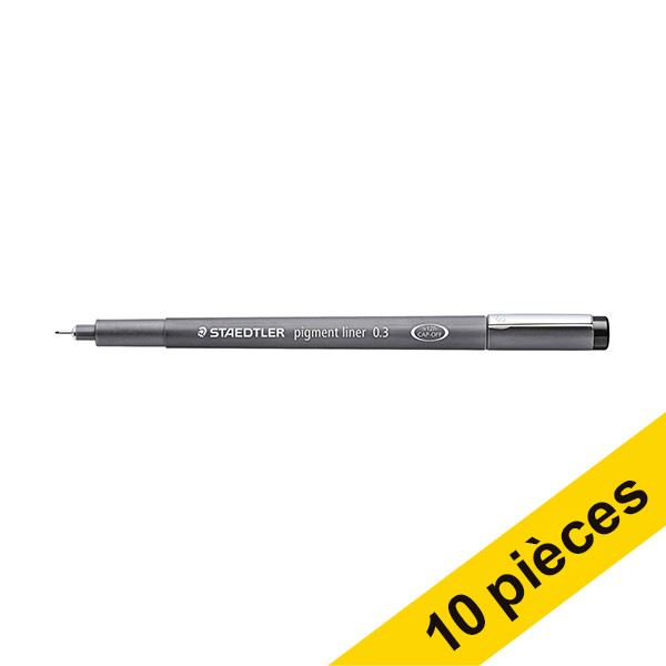Offre : 10x Staedtler Lumocolor 308 feutre à pointe fine (0,3 mm) - noir 209658 - 1