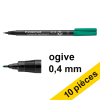 Offre : 10x Staedtler Lumocolor 313 marqueur permanent (0,4 mm ogive) - vert 424732 - 1