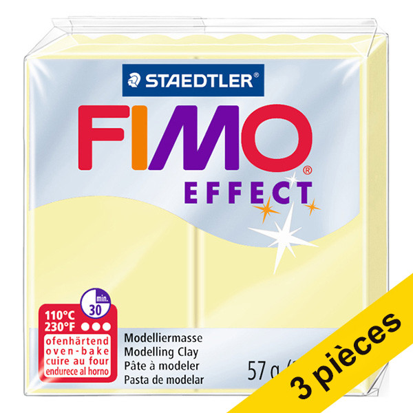 Offre : 3x Fimo effect pâte à modeler 57g - 105 vanille 424664 - 1