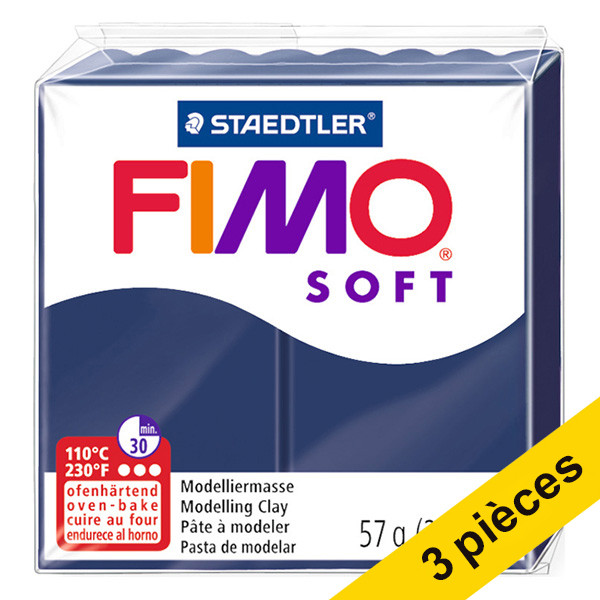Offre : 3x Fimo soft pâte à modeler 57g - 35 bleu windsor 424702 - 1