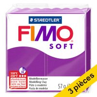 Offre : 3x Fimo soft pâte à modeler 57g - 61 violet pourpre