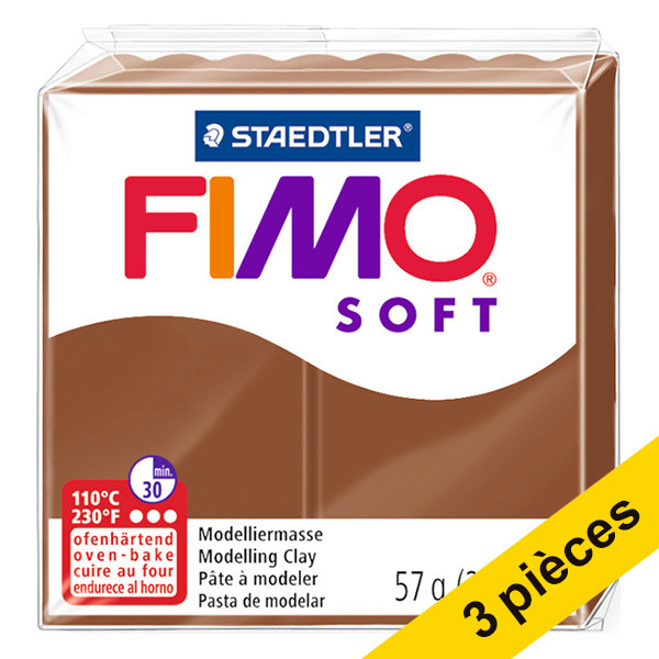 Offre : 3x Fimo soft pâte à modeler 57g - 7 caramel 424705 - 1