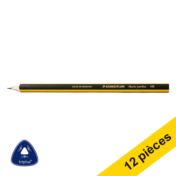 Offre spéciale : 12x Staedtler Noris Jumbo 119 crayon triangulaire (HB) 280017 - 1
