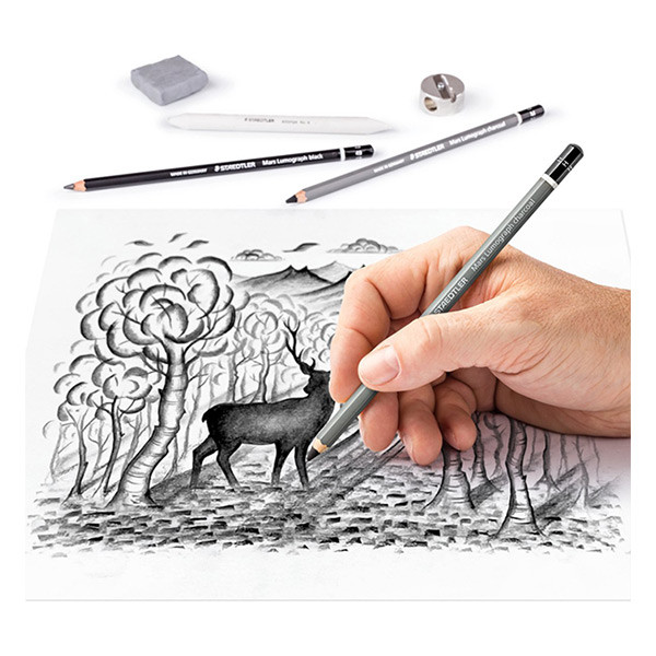 Staedtler mixed set de crayons fusain 209642 - 3