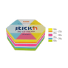 Stick'n Die-Cut hexagon mix fluo 61 x 70 mm (250 feuilles) 201733 - 1