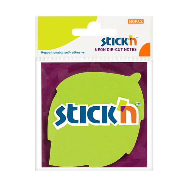 Stick'n Die-Cut notes form feuille 70 x 70 mm (50 feuilles) - vert fluo 201843 - 1
