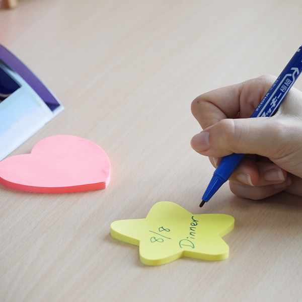 Stick'n Die-Cut notes forme étoile 70 x 70 mm (50 feuilles) - jaune fluo 201846 - 2