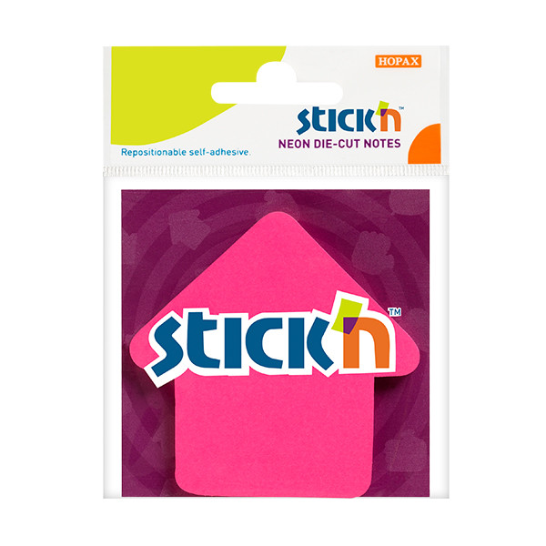 Stick'n Die-Cut notes forme flèche 70 x 70 mm (50 feuilles) - magenta 201844 - 1