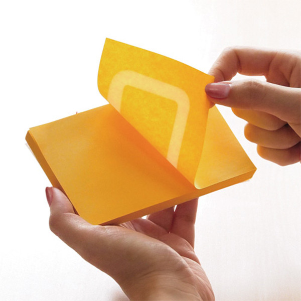 Stick'n bloc-notes bord adhésif 360 degrés 76 x 76 mm (100 feuilles) - jaune doré 201749 - 2