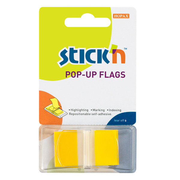 Stick'n index classiques 45 x 25 mm (50 onglets) - jaune 400892 - 1