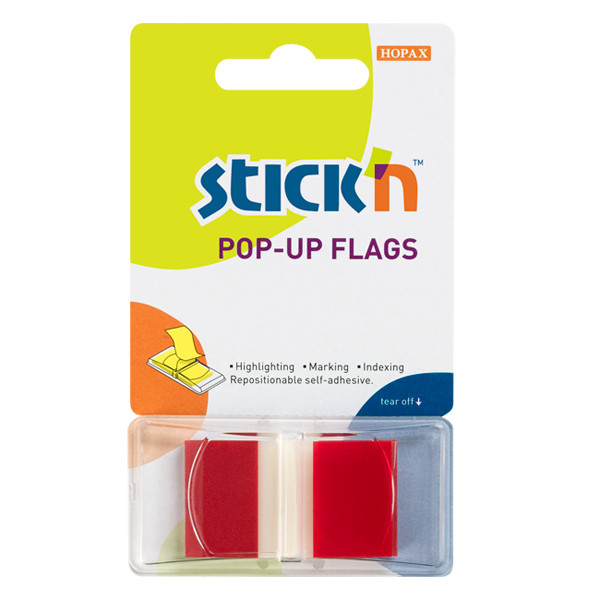 Stick'n index classiques 45 x 25 mm (50 onglets) - rouge 400891 - 1