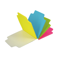 Stick'n marque-pages lignés 70,2 x 70,2 mm (100 feuilles) - couleurs variées fluo 201748