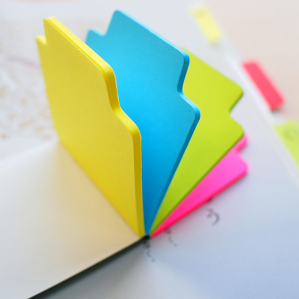 Stick'n marque-pages lignés 70,2 x 70,2 mm (100 feuilles) - couleurs variées fluo 201748 - 3