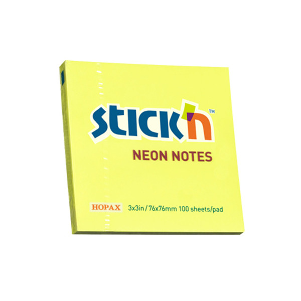 Stick'n notes 76 x 76 mm - jaune fluo 201715 - 1