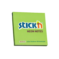 Stick'n notes 76 x 76 mm - vert fluo 201717