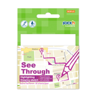 Stick'n notes autocollantes 76 x 76 mm (50 feuilles) - transparent 201718