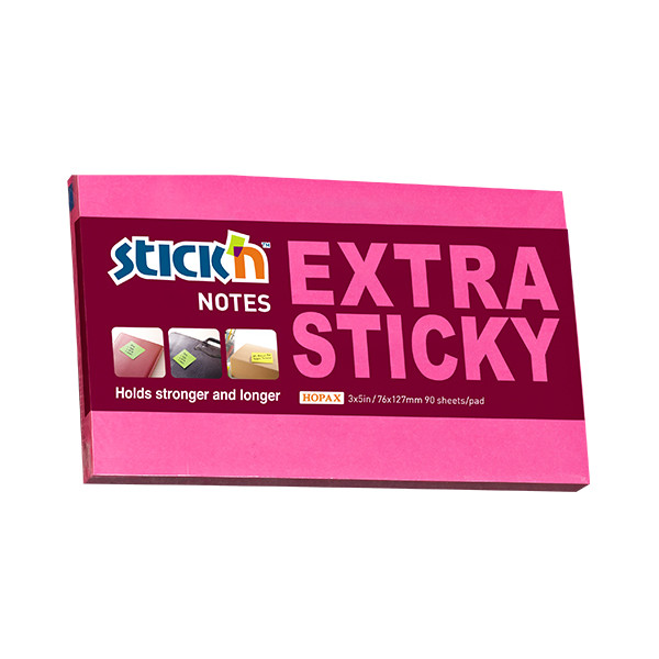 Stick'n notes extra collantes 76 x 127 mm (90 feuilles) - magenta 201765 - 1