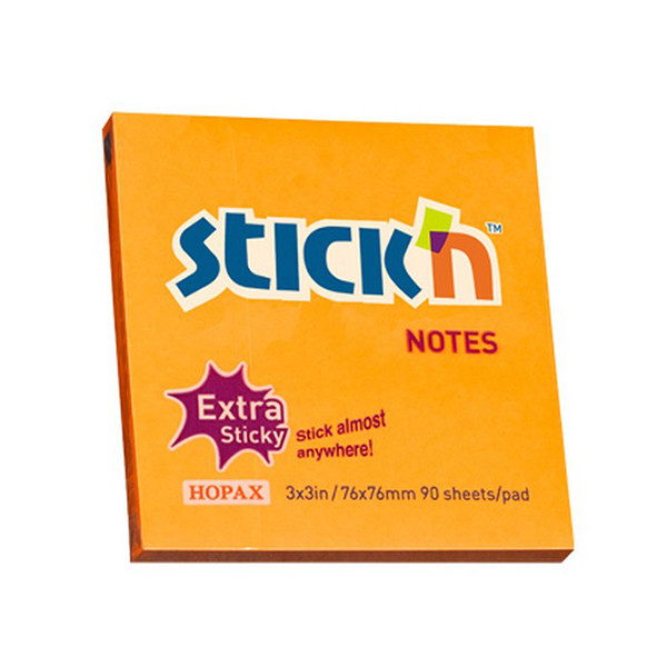 Stick'n notes extra collantes 76 x 76 mm - orange 201703 - 1