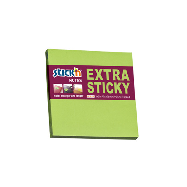 Stick'n notes extra collantes 76 x 76 mm - vert 201702 - 1