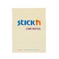 Stick'n notes lignées 203 x 152 mm - jaune pastel 404015